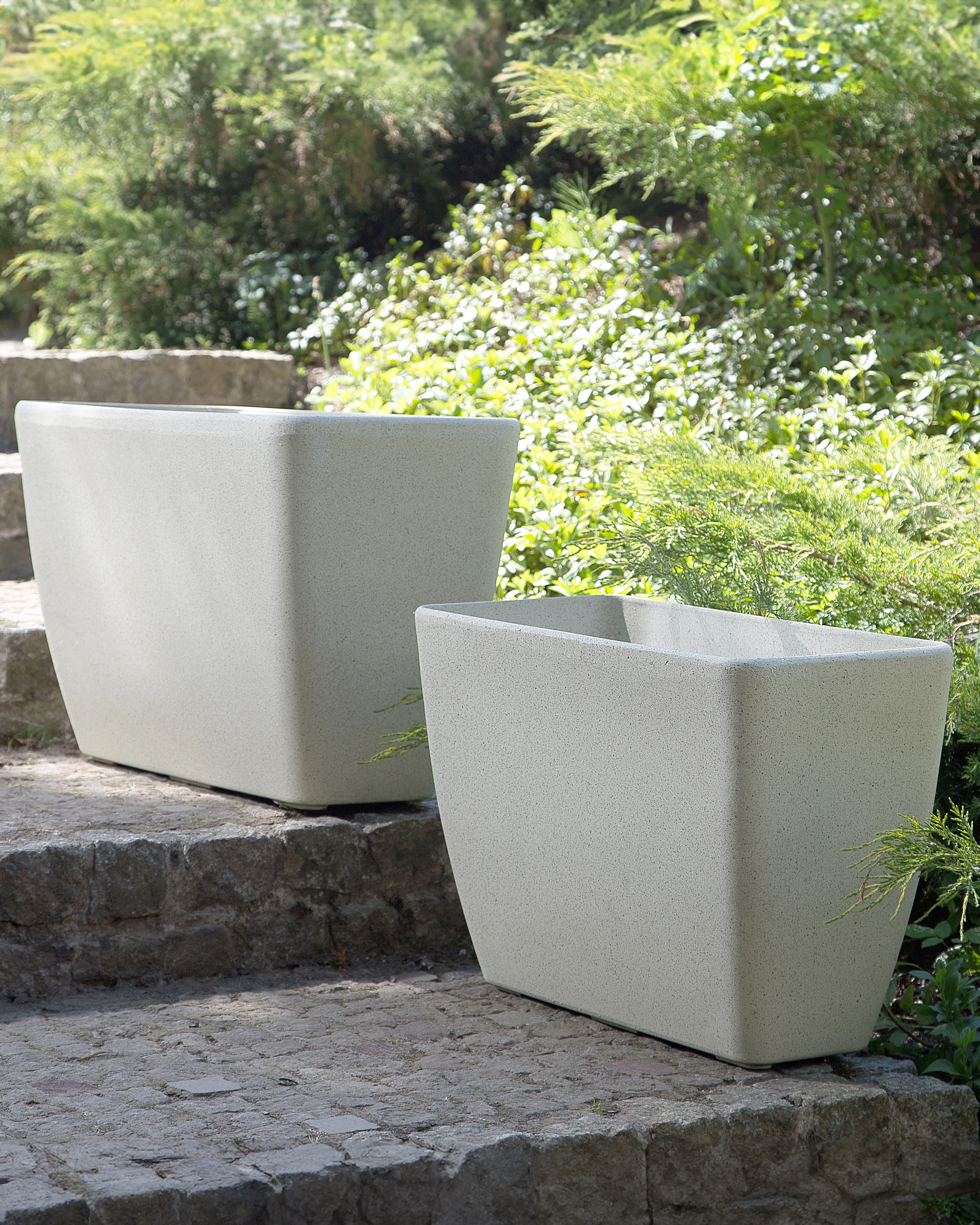 Set of 2 Plant Pots BARIS 60 cm Beige