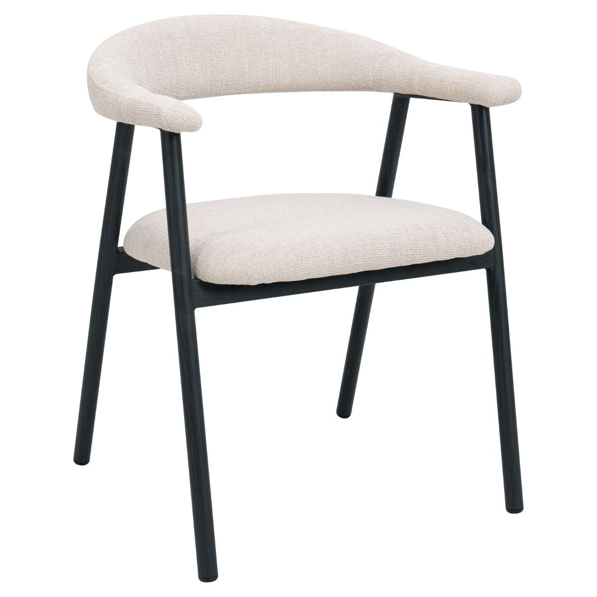 Giga Meubel Eetkamerstoel Mila - Beige/Zwart - 56x54x76cm - Set van 2