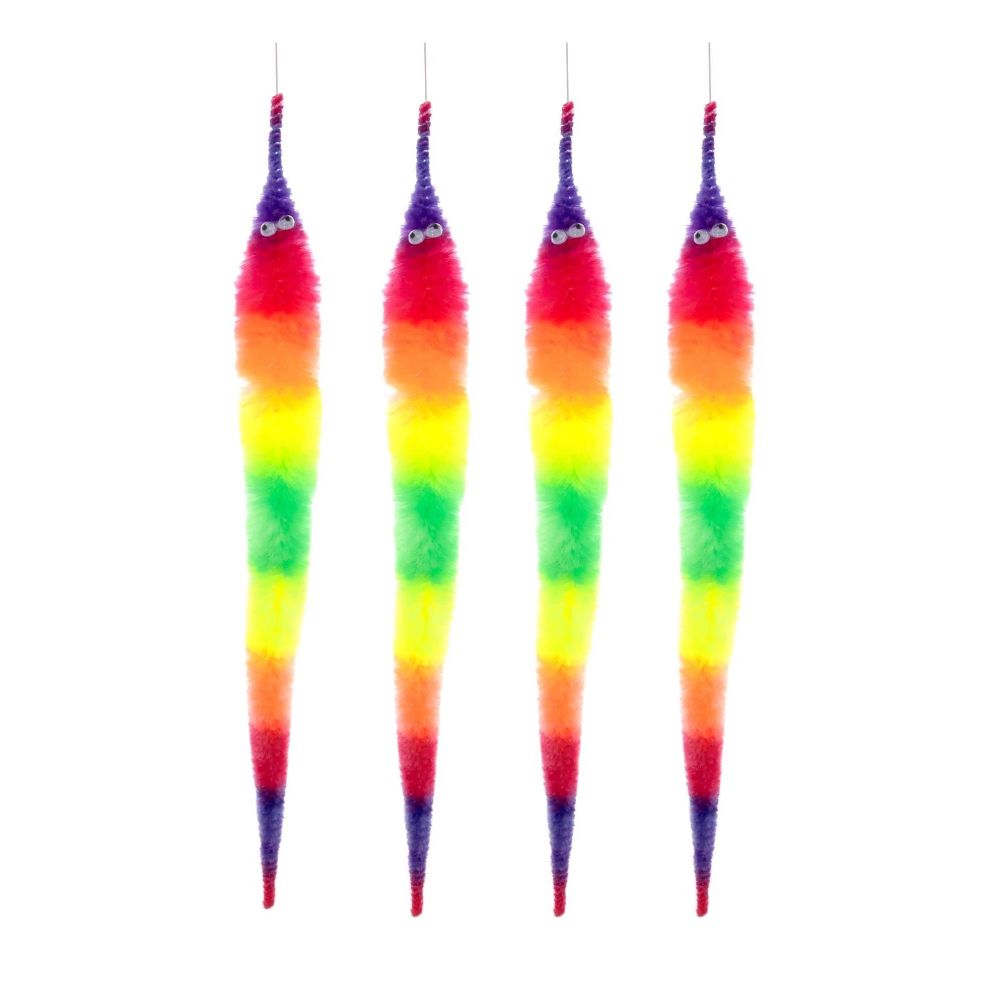 Rainbow Twisty Worms 4 Pack