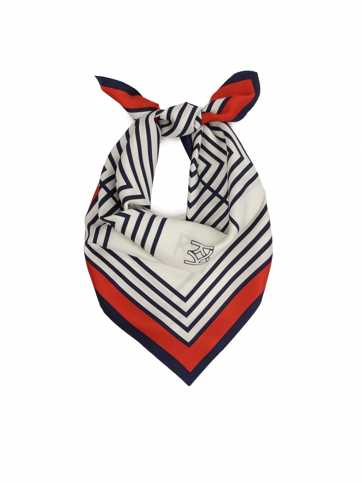 Silk scarf in navy style