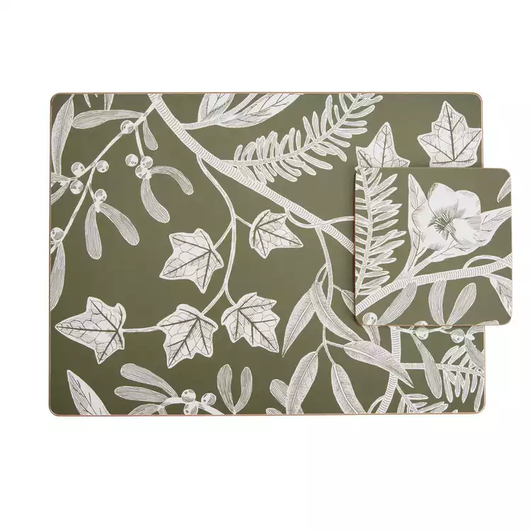 Habitat Floral Corkback Set of 4 Placemats and Coasters
