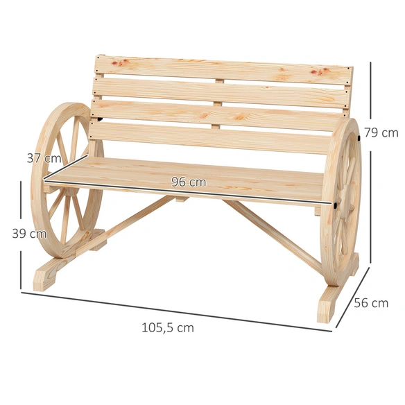Gartenbank, LxBxH: 105,5 x 56 x 79 cm