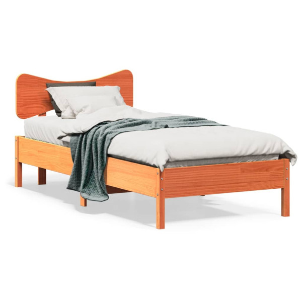 Łóżko Drewniane Rama Łóżka Sofa Brązowe Do Sypialni Pokoju 75x190 cm