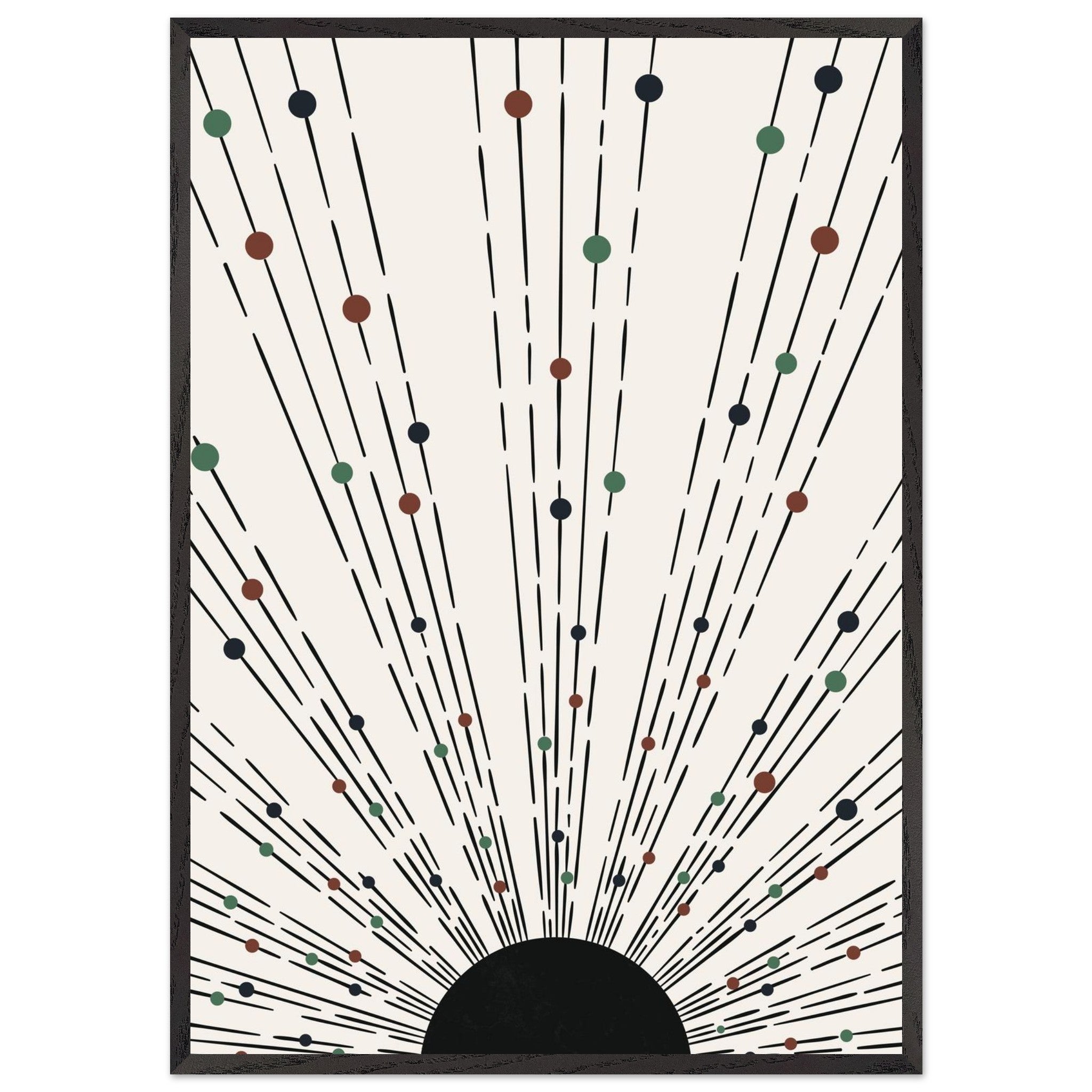 Artfulprints Poster met Lijst Boho wall art - Boho arches II  - 70x100 cm - Meerkleurig