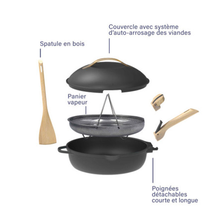 Poêle 8-en-1 La Fabuleuse Météore 24 cm - Cookut
