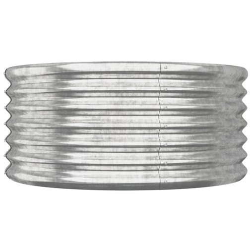 NNEVL Garden Planter Powder-coated Steel 80x80x36 cm Silver