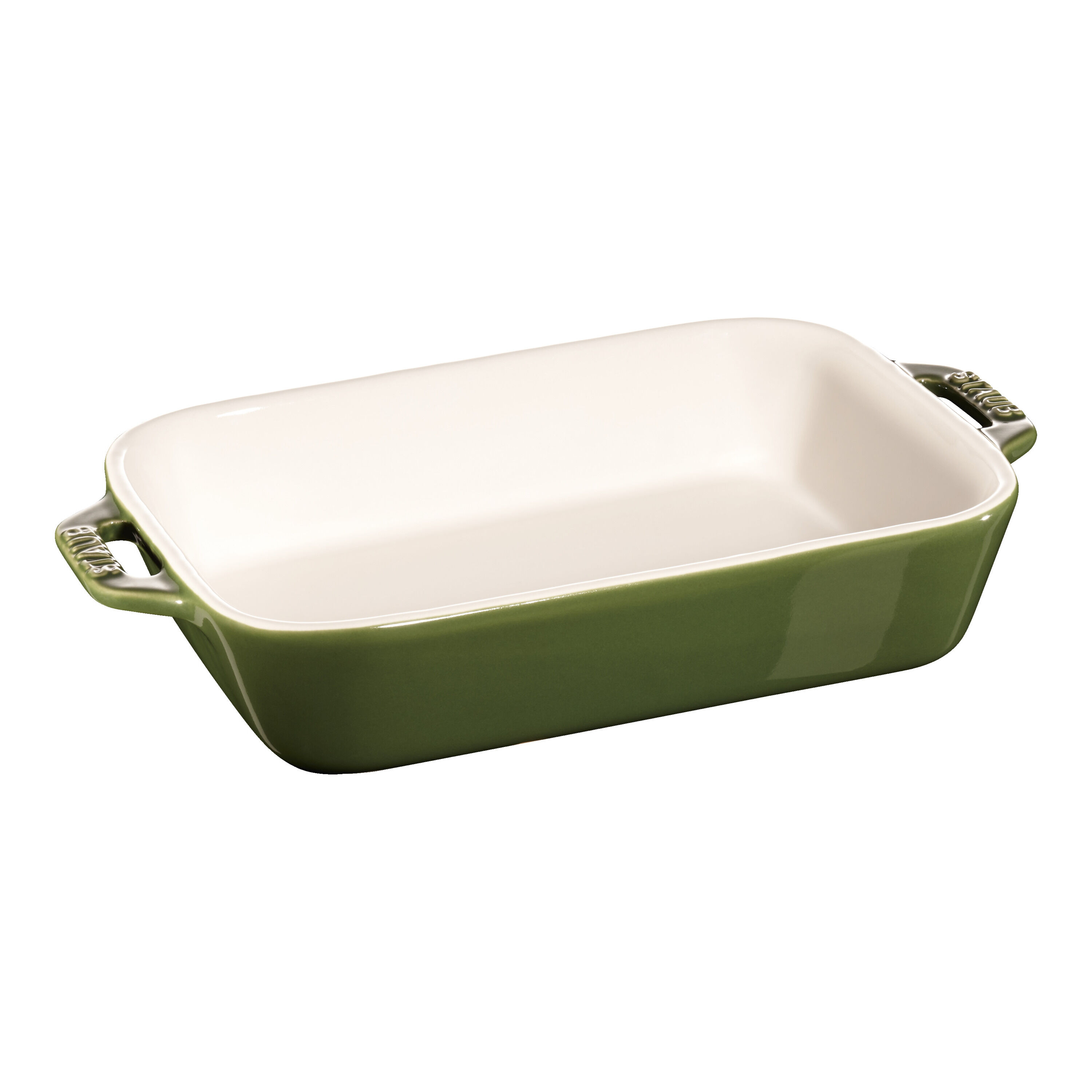 20 x 16 cm rectangular ceramic Oven dish basil-green
