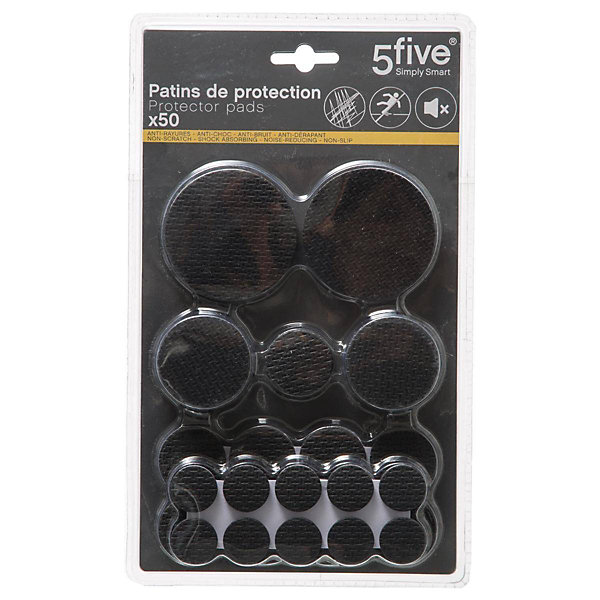 Lot de 50 patins de protection Noir - 5Five