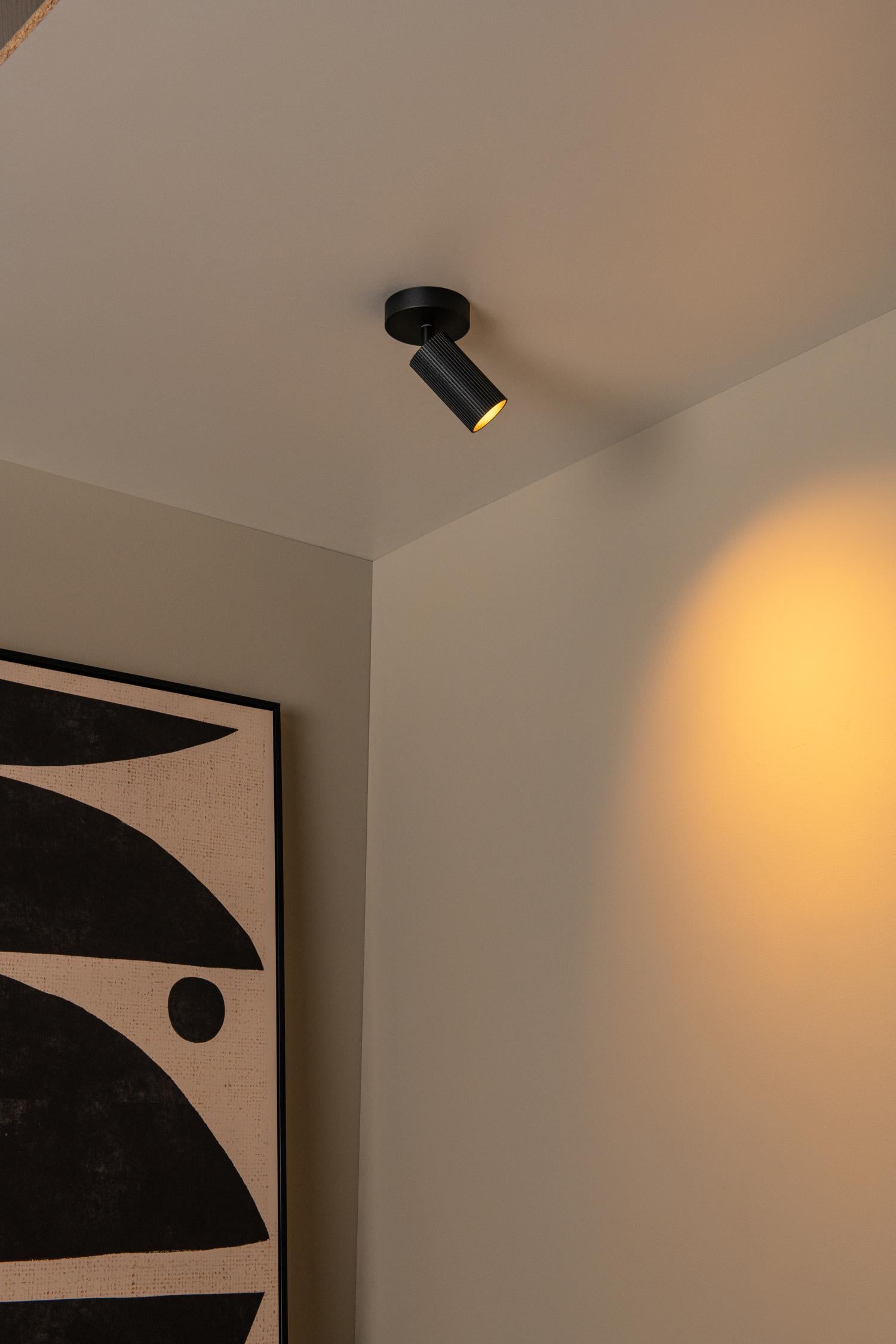 Lucide plafondspot CLUBS - 1xGU10 - Zwart