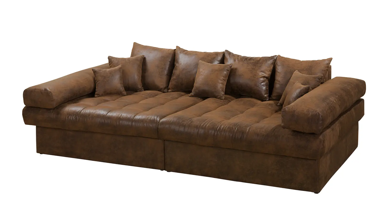 Ropez Naomi Sofa tkanina zamsz brązowy Gobi 03