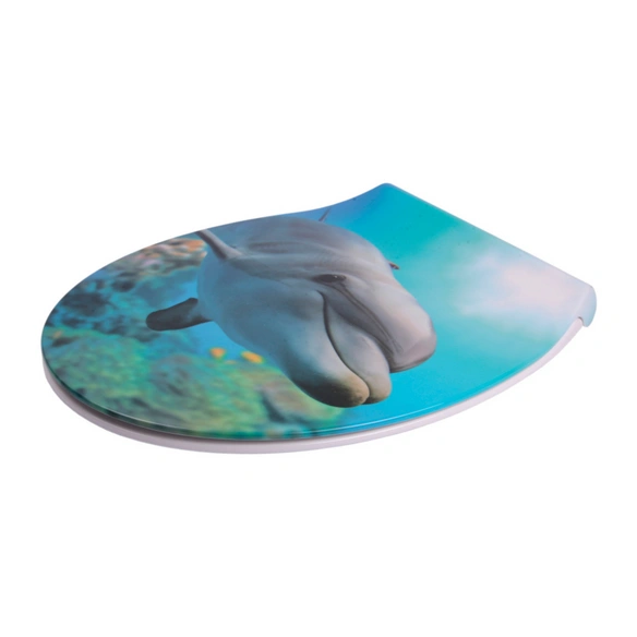 WC-Sitz, BxL: 37,7 x 47 cm, Flat Delphin
