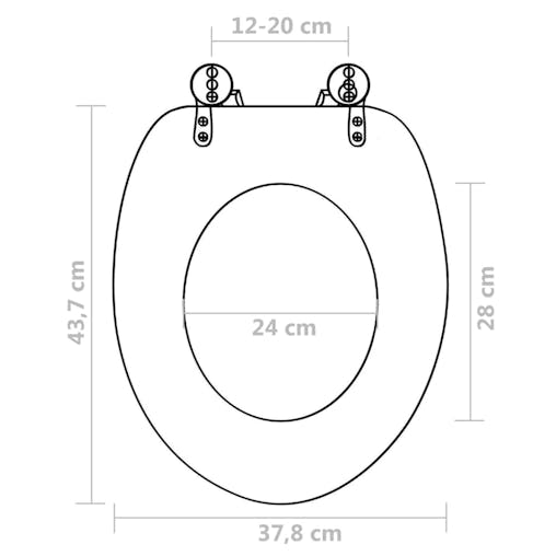 NNEVL Toilet Seats with Lids 2 pcs MDF Water