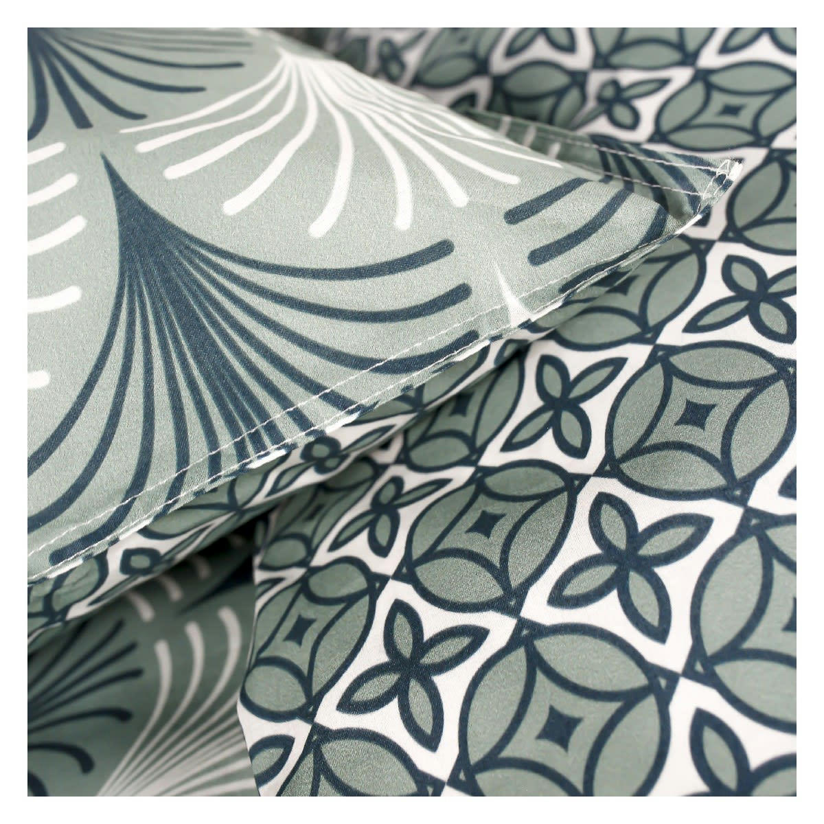 SUNSHINE BARTH - Parure de lit 2 personnes imprimé en Coton Bleu 240x260 cm