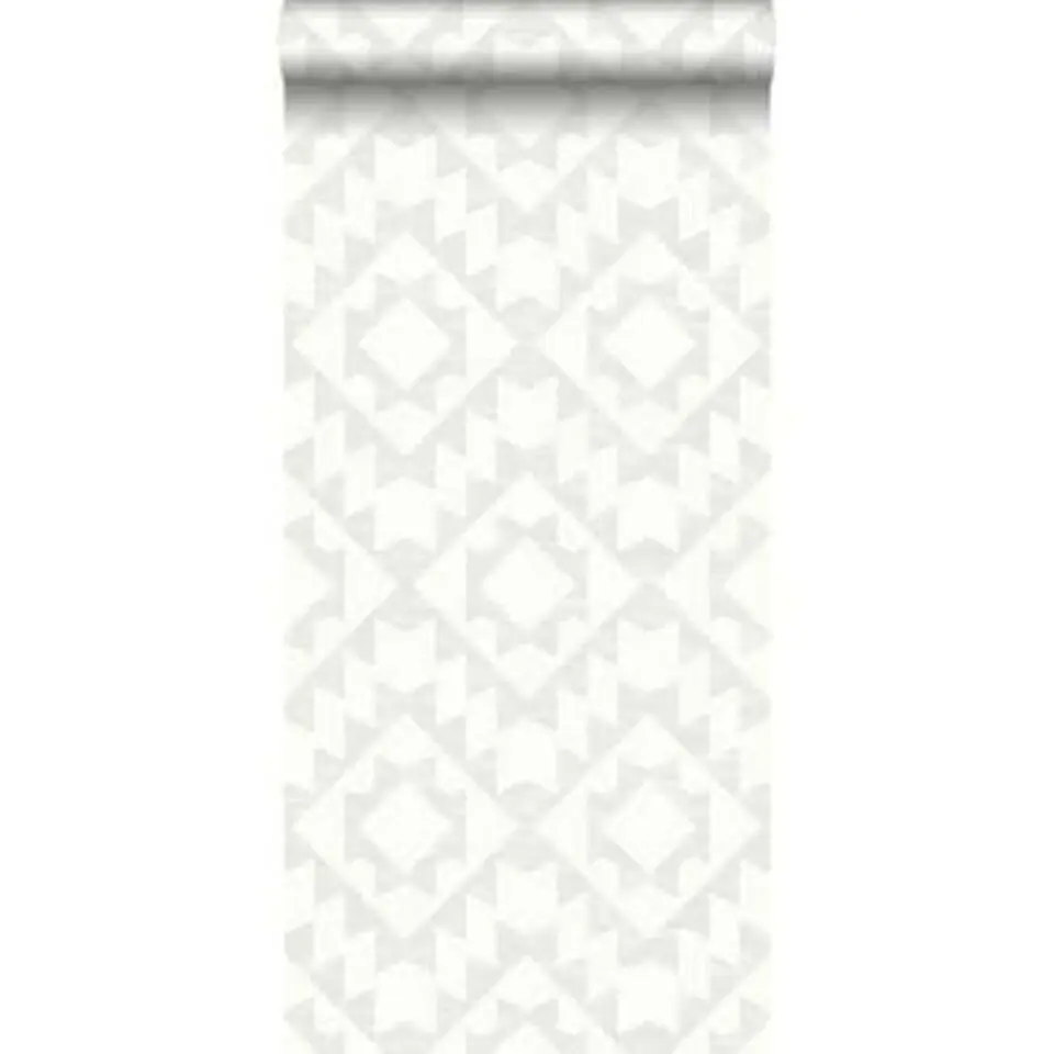 ESTAhome behang - Marrakech aztec tapijt - warm grijs - 53cm x 10,05m