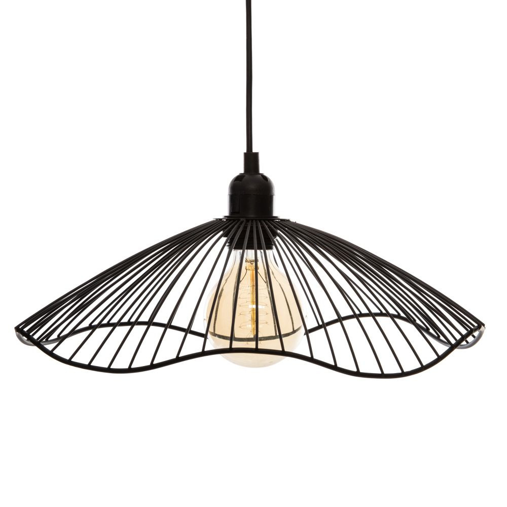Lampa wisząca Galt metalowa czarna 34 cm dekoracyjna sufitowa
