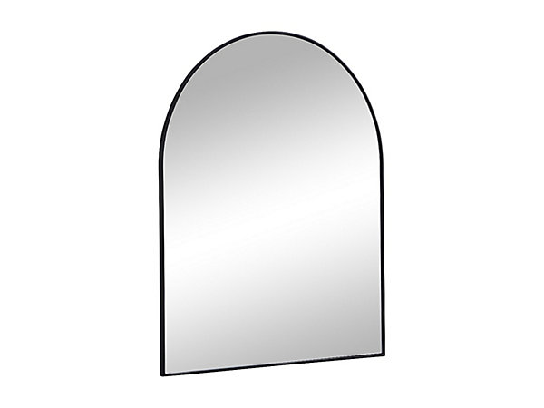 Miroir arche en métal - L.65 x H.80 cm -Noir - MAILEN