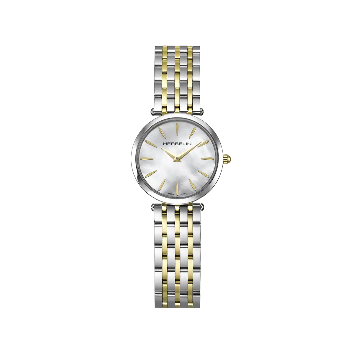 EPSILON – QUARTZ – NACRE & ACIER / PVD OR