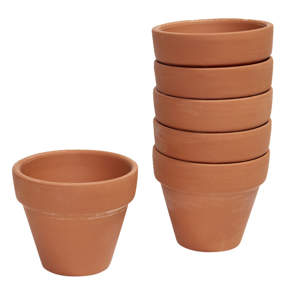Mini pot rond en terre cuite Ø7xH6cm