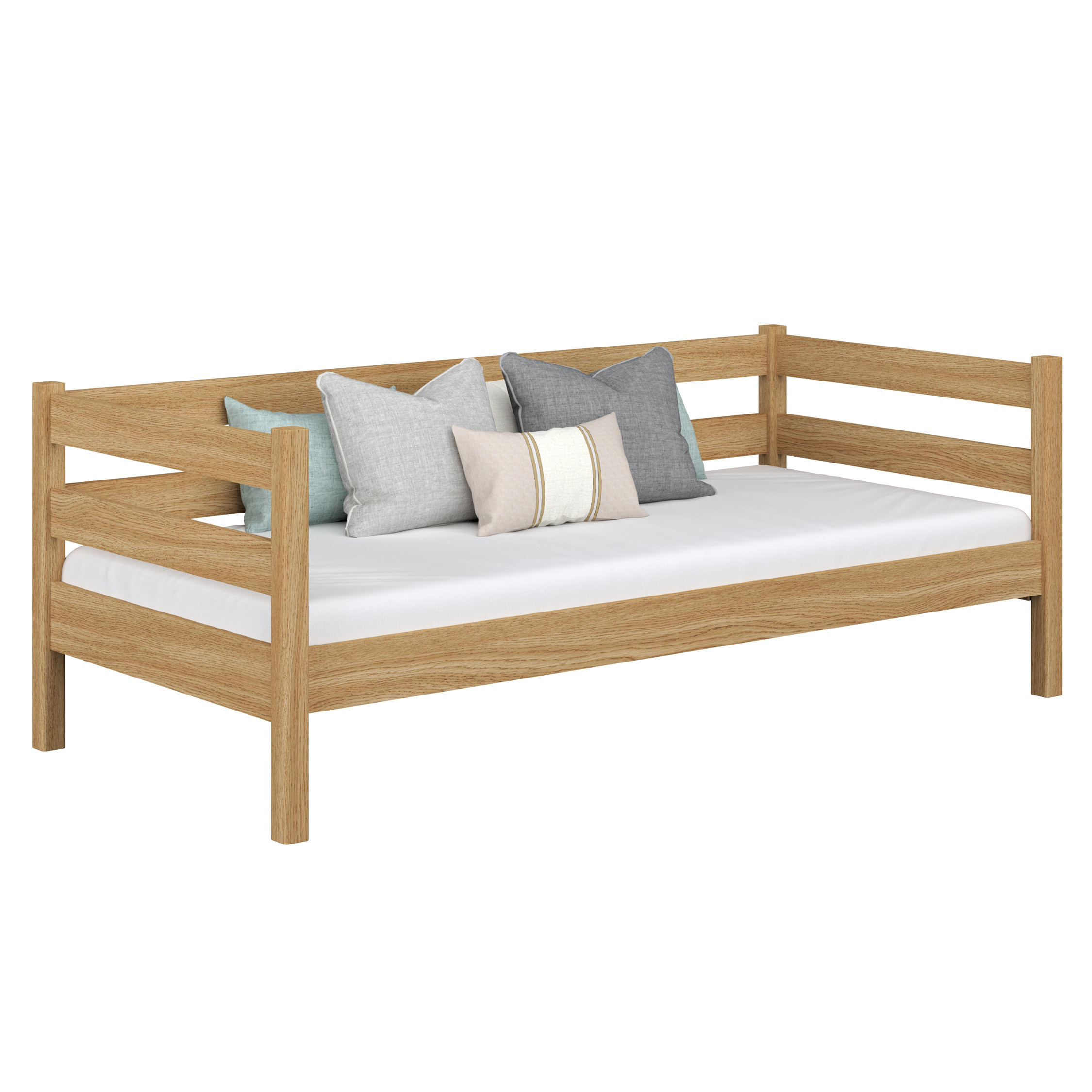 Dębowe łóżko sofa N01