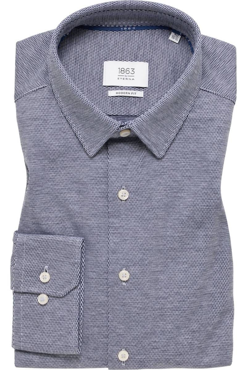 ETERNA 1863 Modern Fit Jerseyhemd marine, Strukturiert