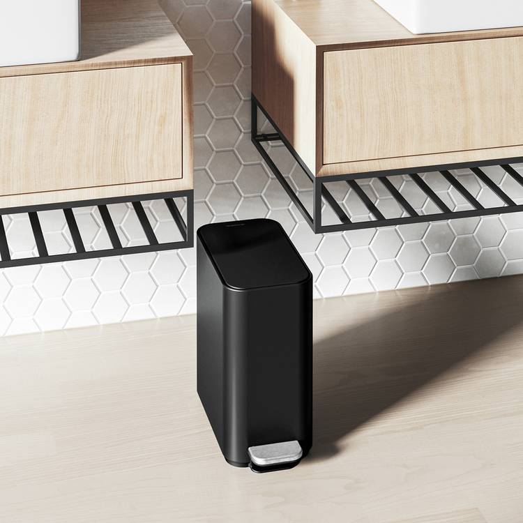 Simplehuman 5L Slim Bathroom Pedal Bin - Black