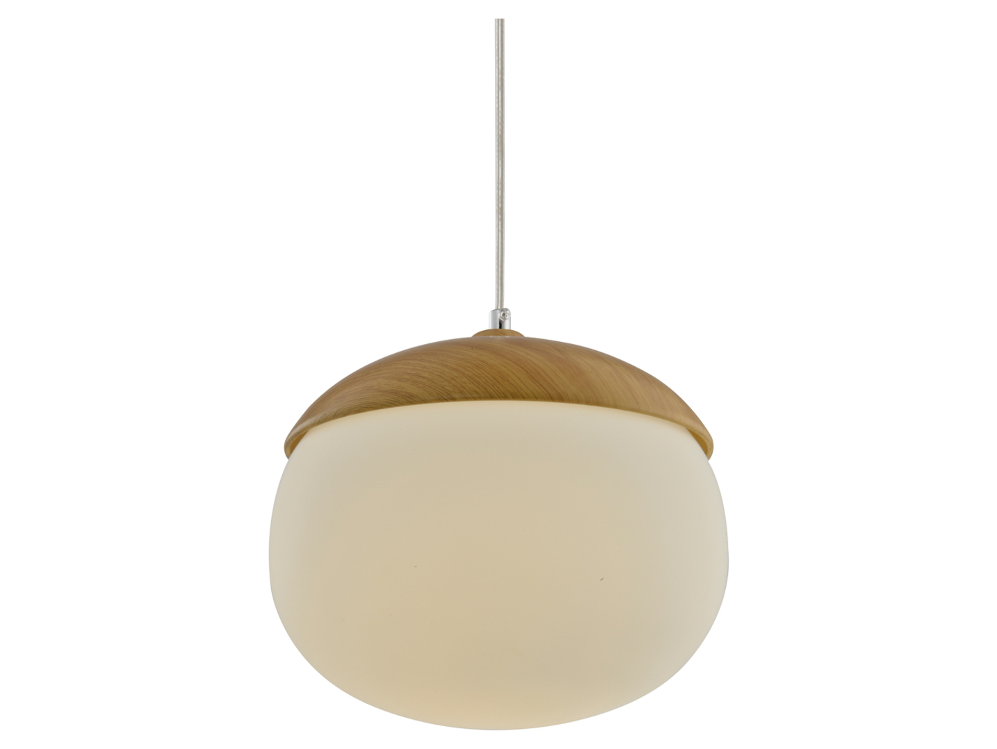 Lampa wisząca Orzech stalowa brązowo-biała