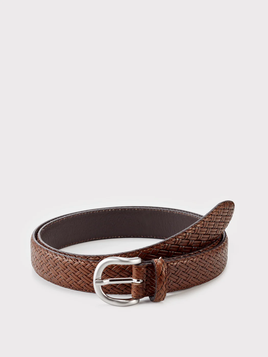 Ceinture en cuir tressée