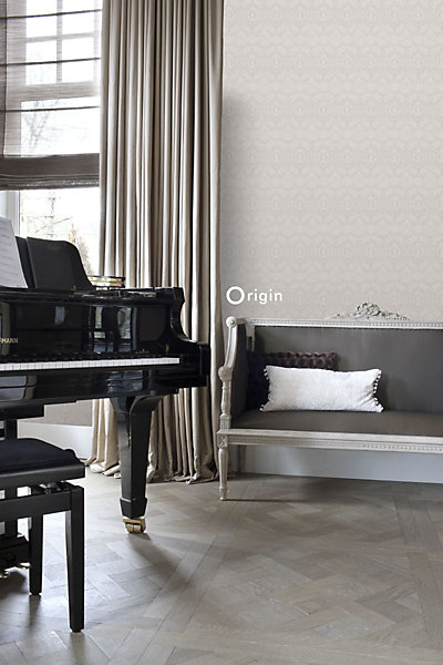 Origin Wallcoverings papier peint ornement taupe 53 cm x 10.05 m