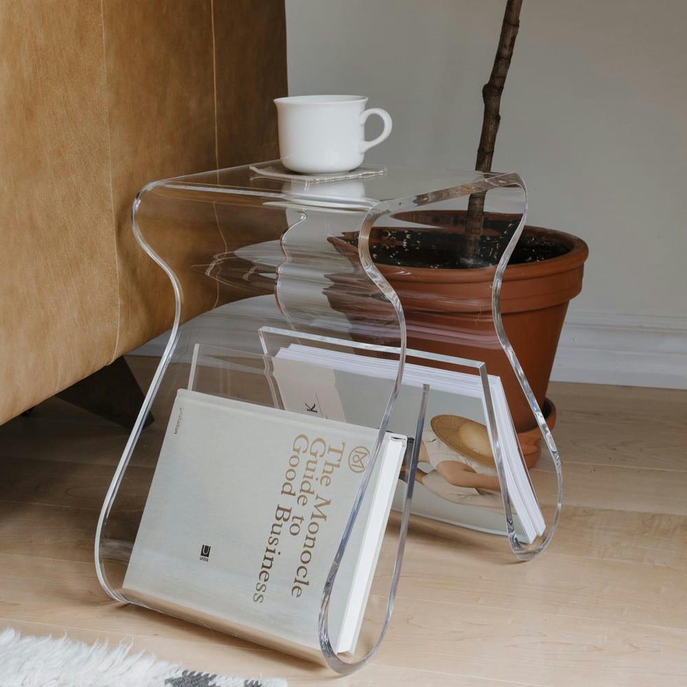 MAGINO - Tabouret acrylique transparent H 42cm