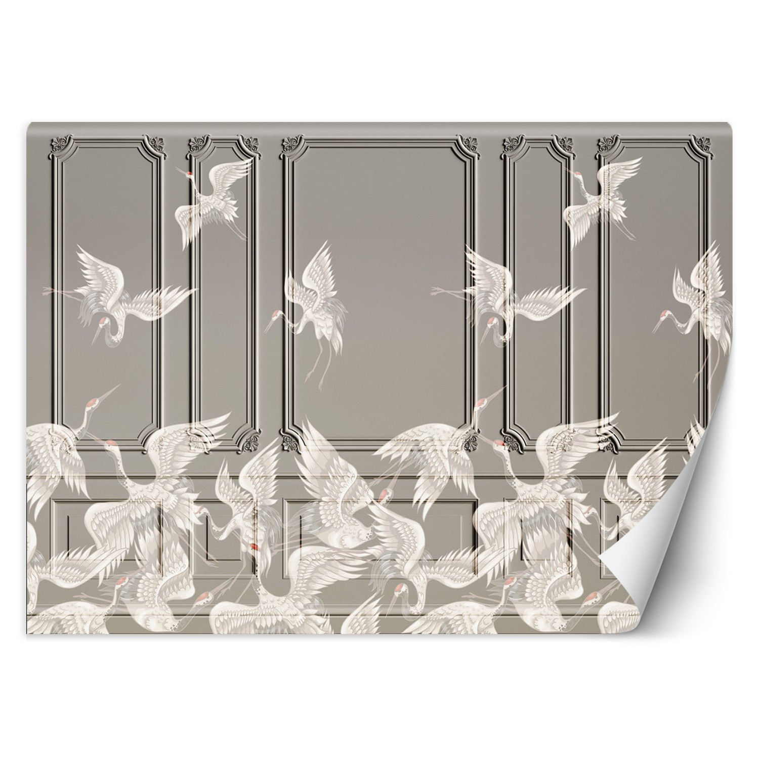 Feeby Fototapeta, Ptaki żurawie w locie 150x105