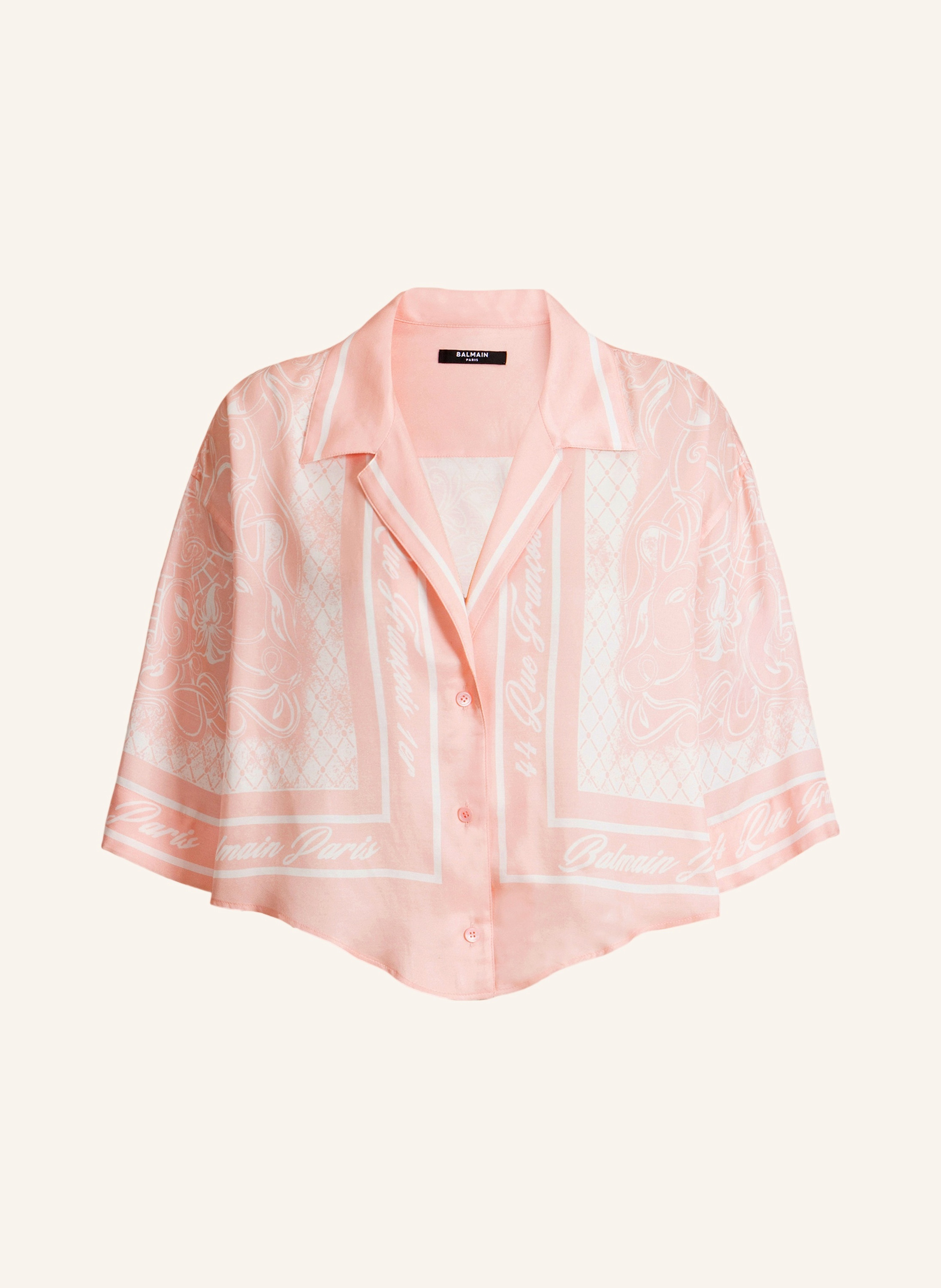 BALMAIN Bedrucktes Foulard Pyjamahemd