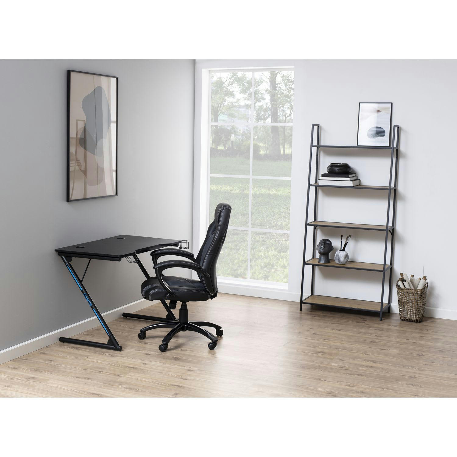 - Bureau en mdf et métal noir