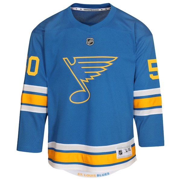 Jordan Binnington St. Louis Blues Outerstuff Youth Home Replica Player Jersey - Blue