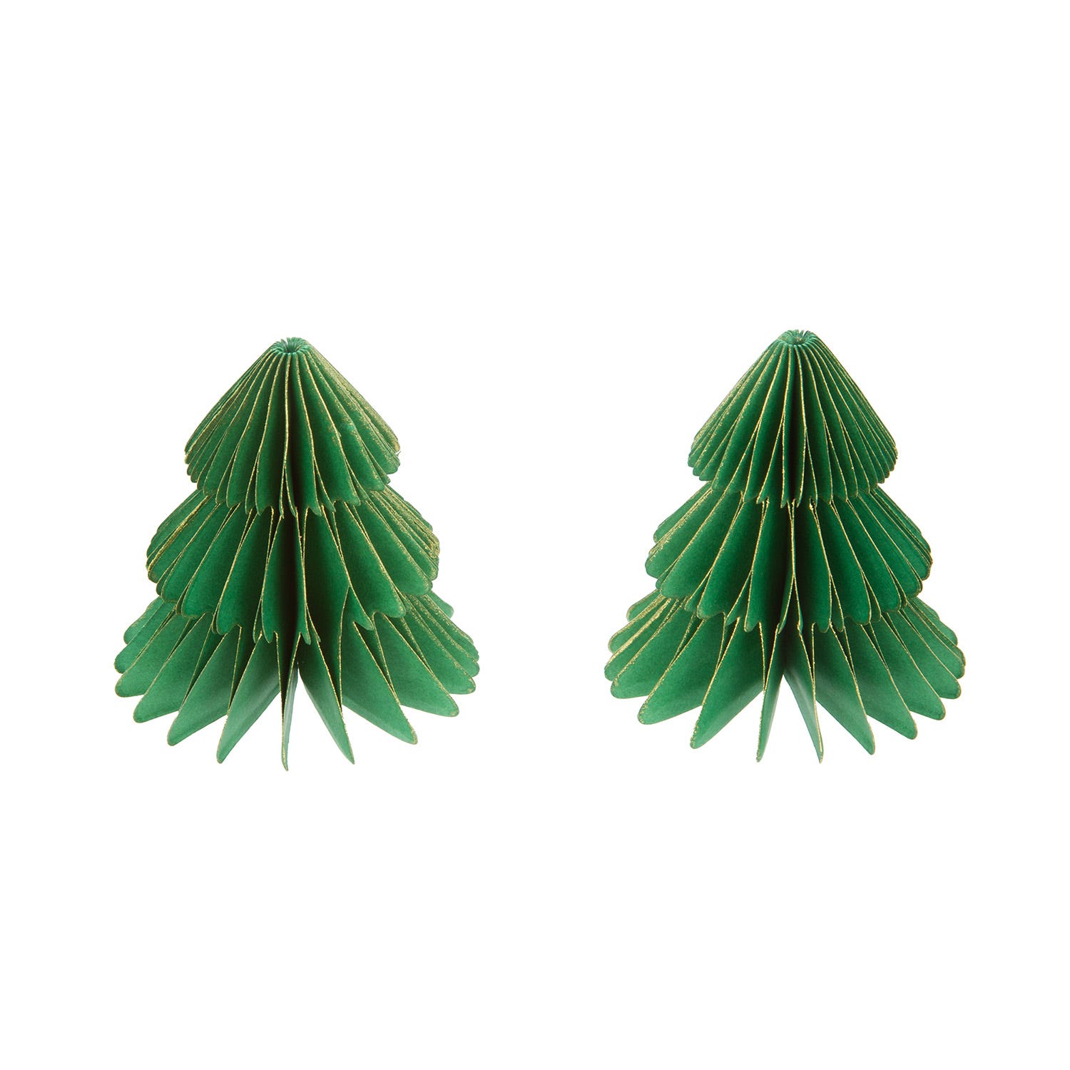 Set 2 decorazioni albero Natale verde