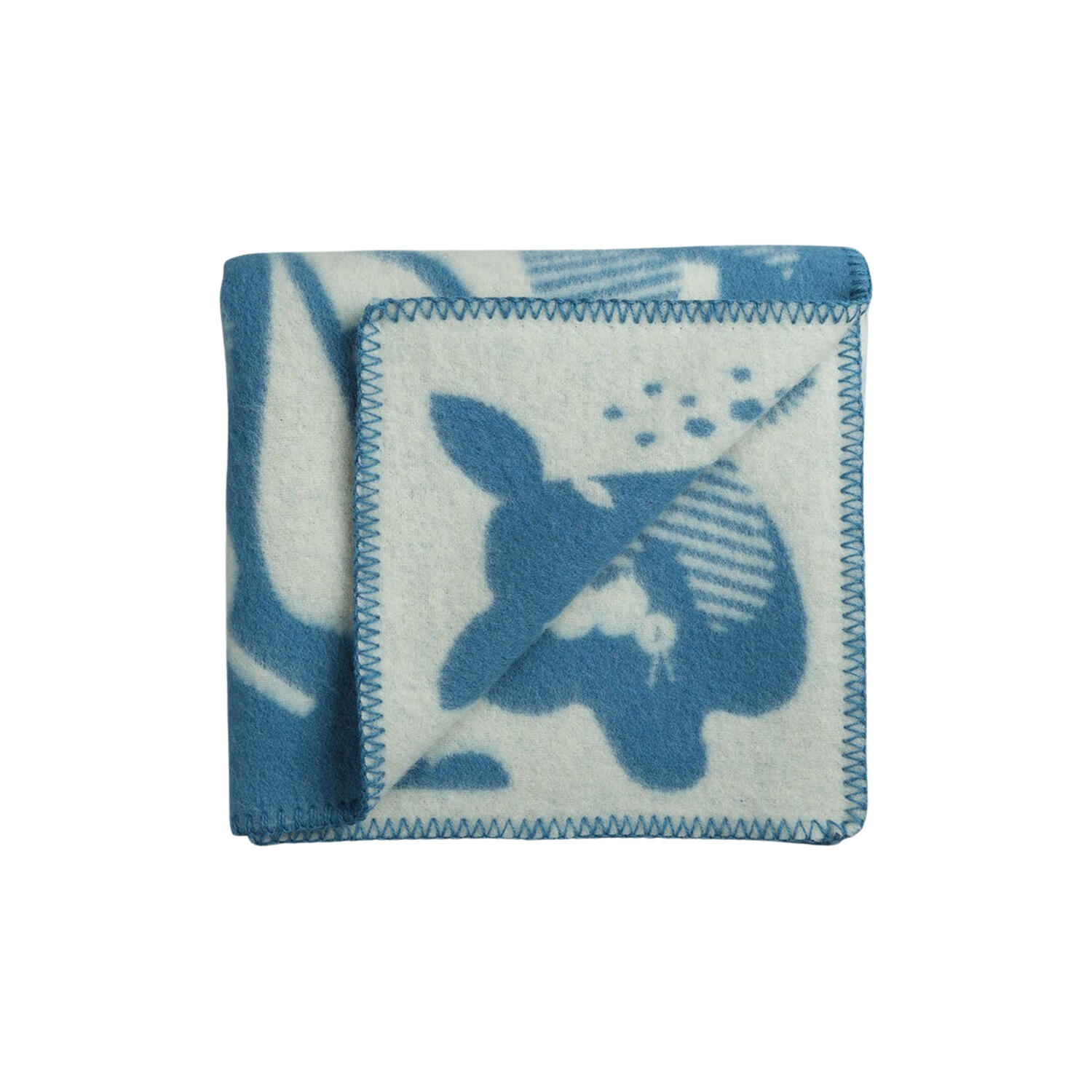 SKOGBUNN Half Size Throw, blue/natural