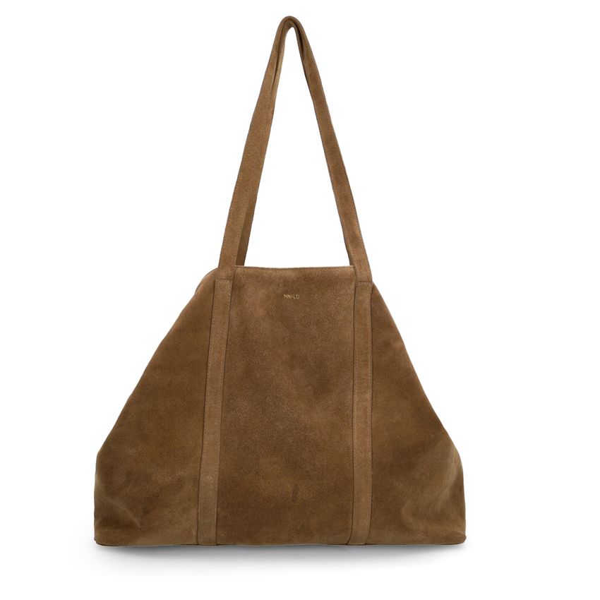 Manfield Taupe suède shopper