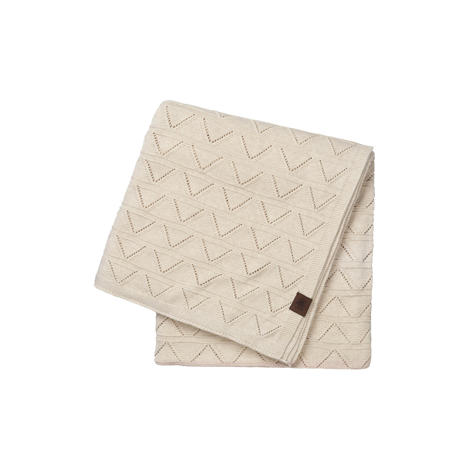 Strikket Plaid Mauntain, beige melange