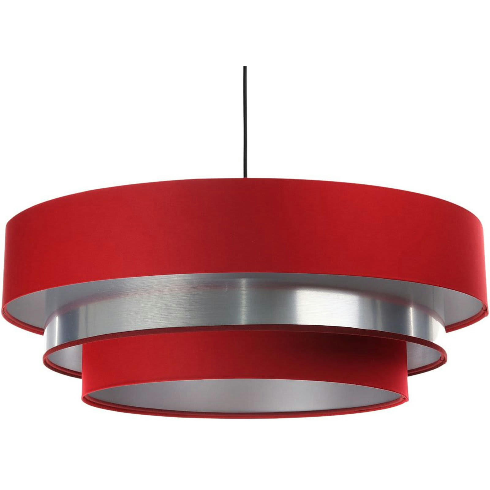 TRINITI - Suspension Tissu Rouge 60x60x25 cm