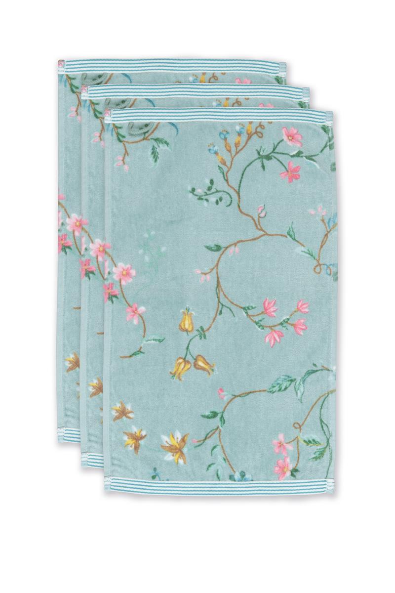 Pip Studio gastendoek Les Fleurs - 30x50 cm - blauw