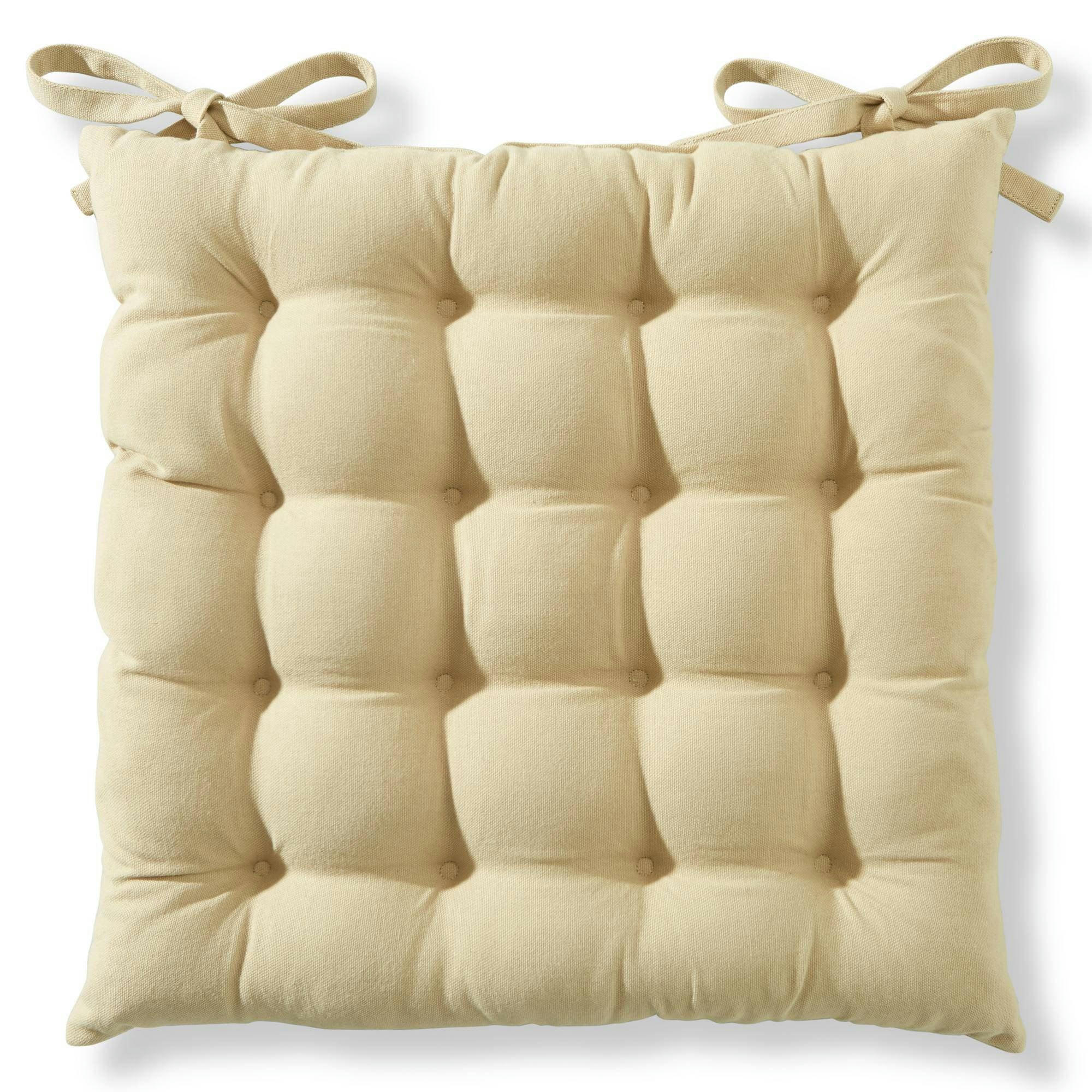 SEIZE - Lot de 2 galettes 40x40 beige en coton