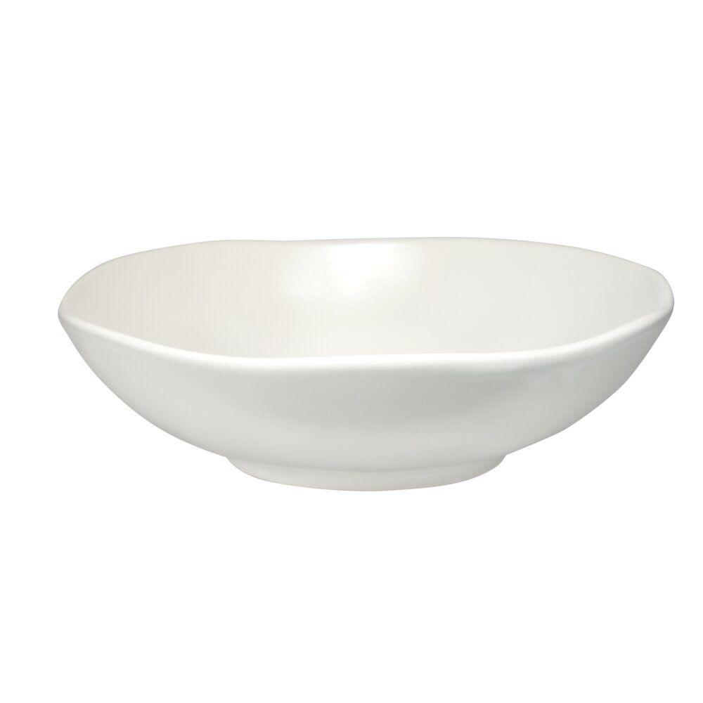 Assiette creuse forme organique céramique blanche Ø20cm