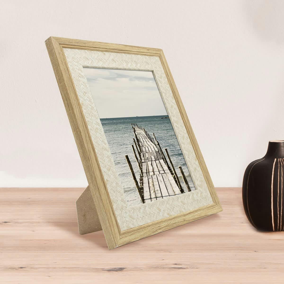 PALMA - Cadre photo bois 15x20 cm résine recyclée