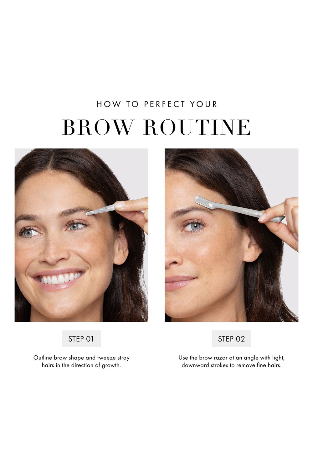 Tweezerman Brow Razor and Mini Tweezer Set