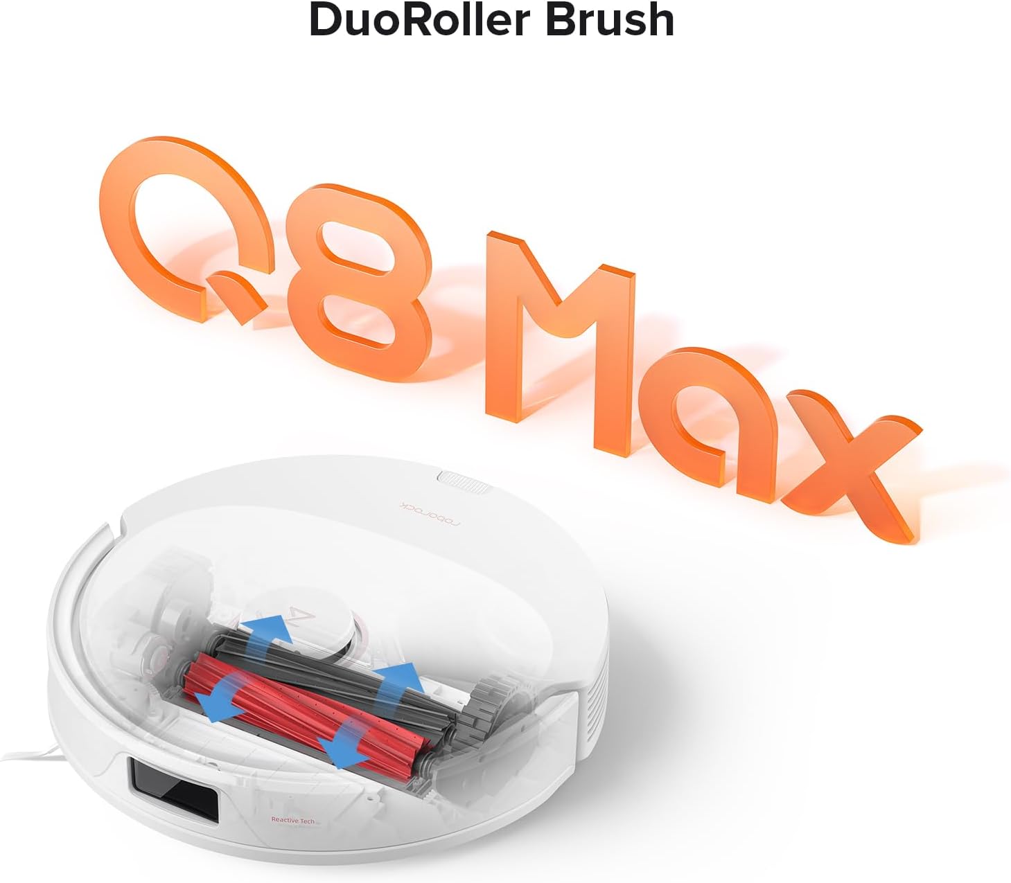 roborock Q8 Max Robot Vacuum and Mop Cleaner, DuoRoller Brush, 5500Pa Strong Suction, Lidar Navigation, Obstacle Avoidance, White (Renewed)