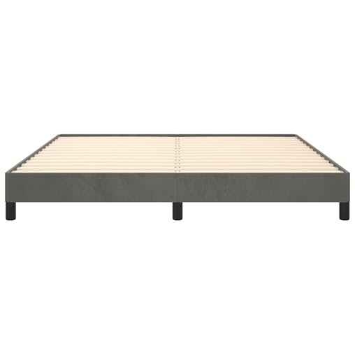 NNEVL Bed Frame Dark Grey 153x203 cm Queen Velvet