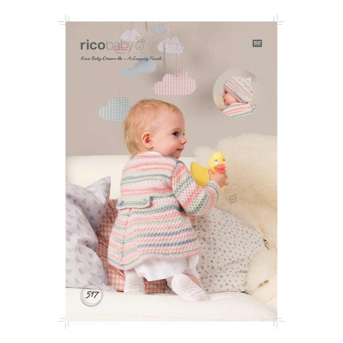 Rico Baby Dream DK Coat and Beret Digital Pattern 517
