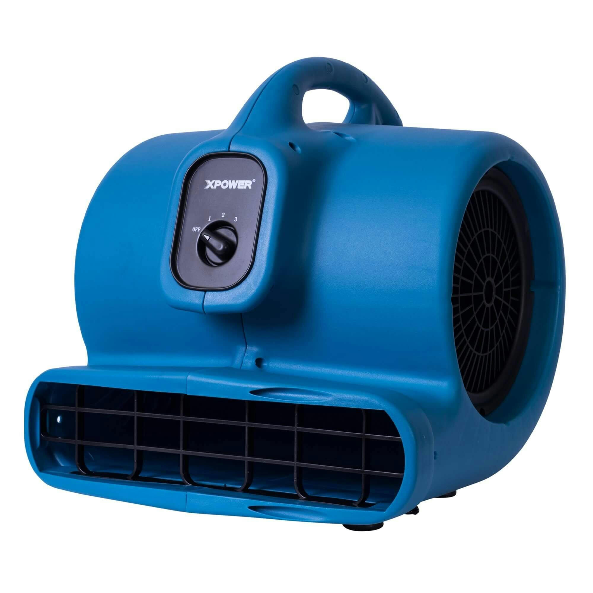 XPOWER P-630 Compact Air Mover, Carpet Dryer, Utility/Floor Fan & Blower, 1/2 HP, 3-Speed, 2800 CFM, Blue