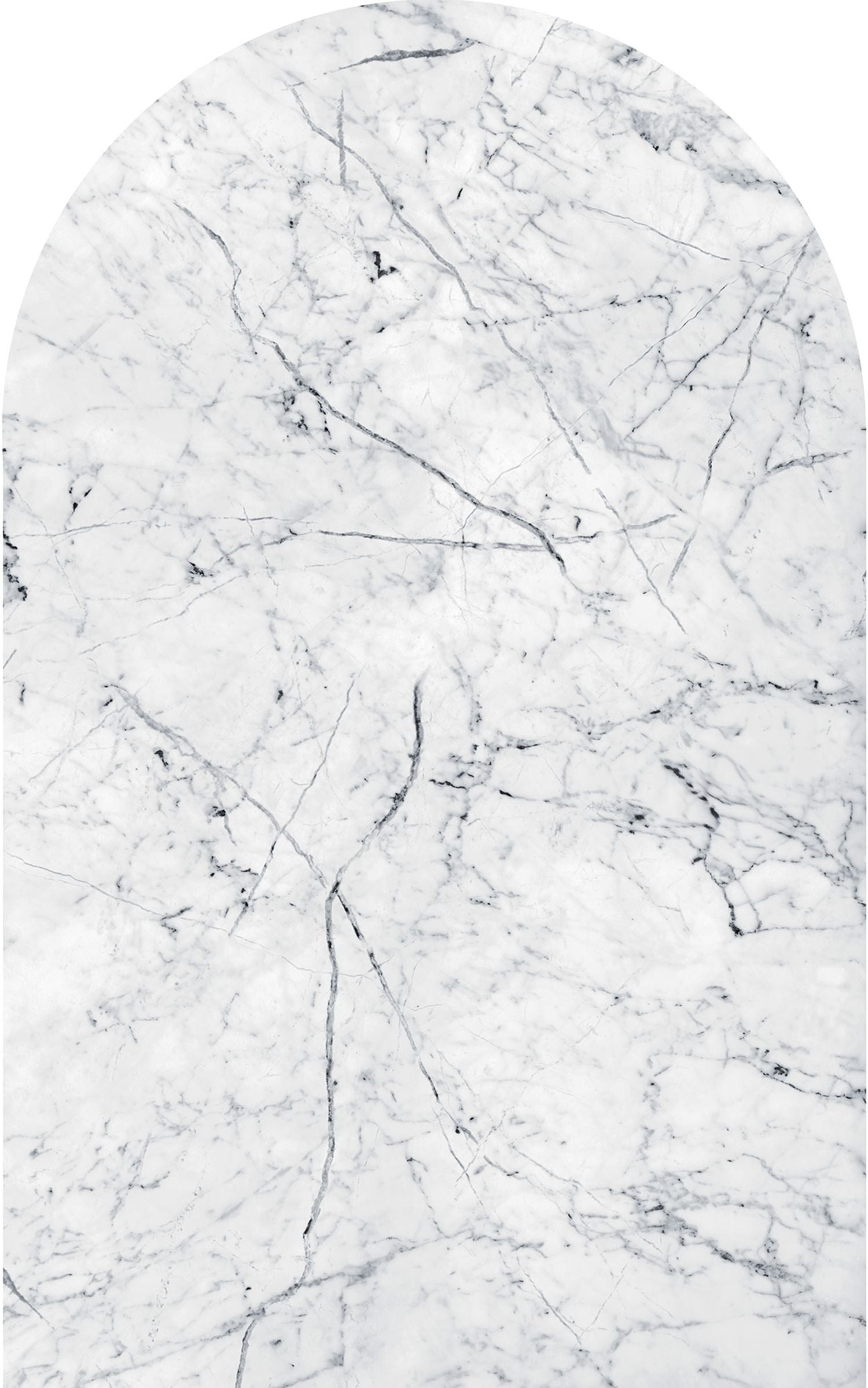 Sanders & Sanders zelfklevende behangcirkel marmer zwart wit - 127 x 200 cm - 611746