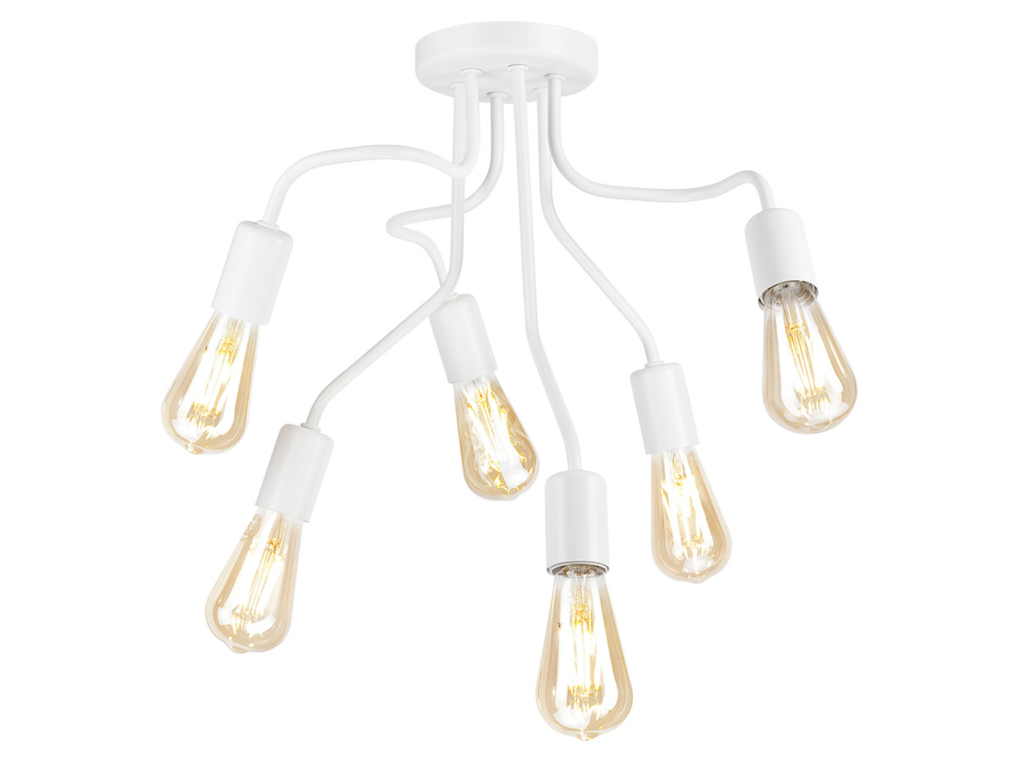 Lampa sufitowa Hilda 6-punktowa stalowa biała