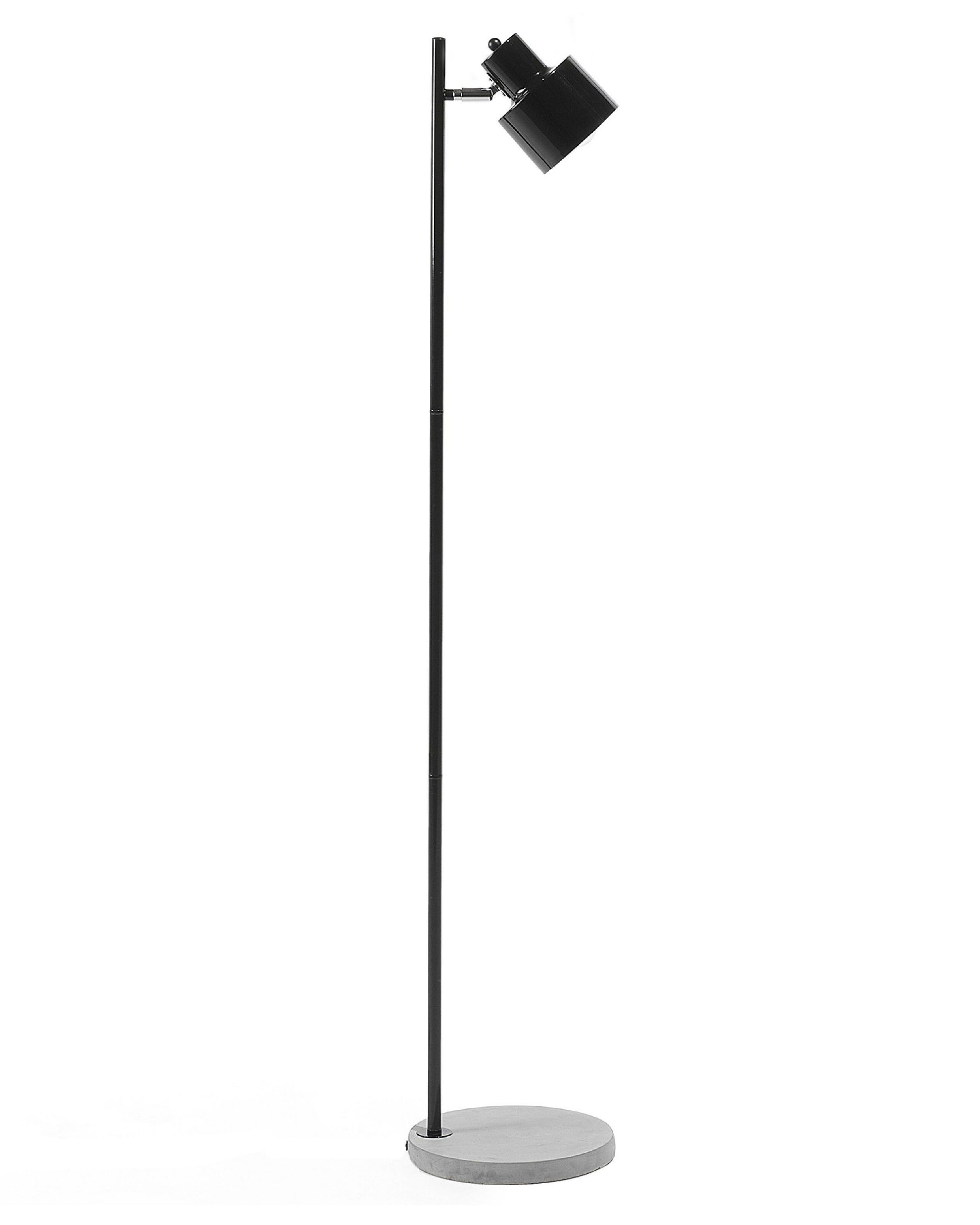 Lampa podłogowa stojąca metalowa czarna